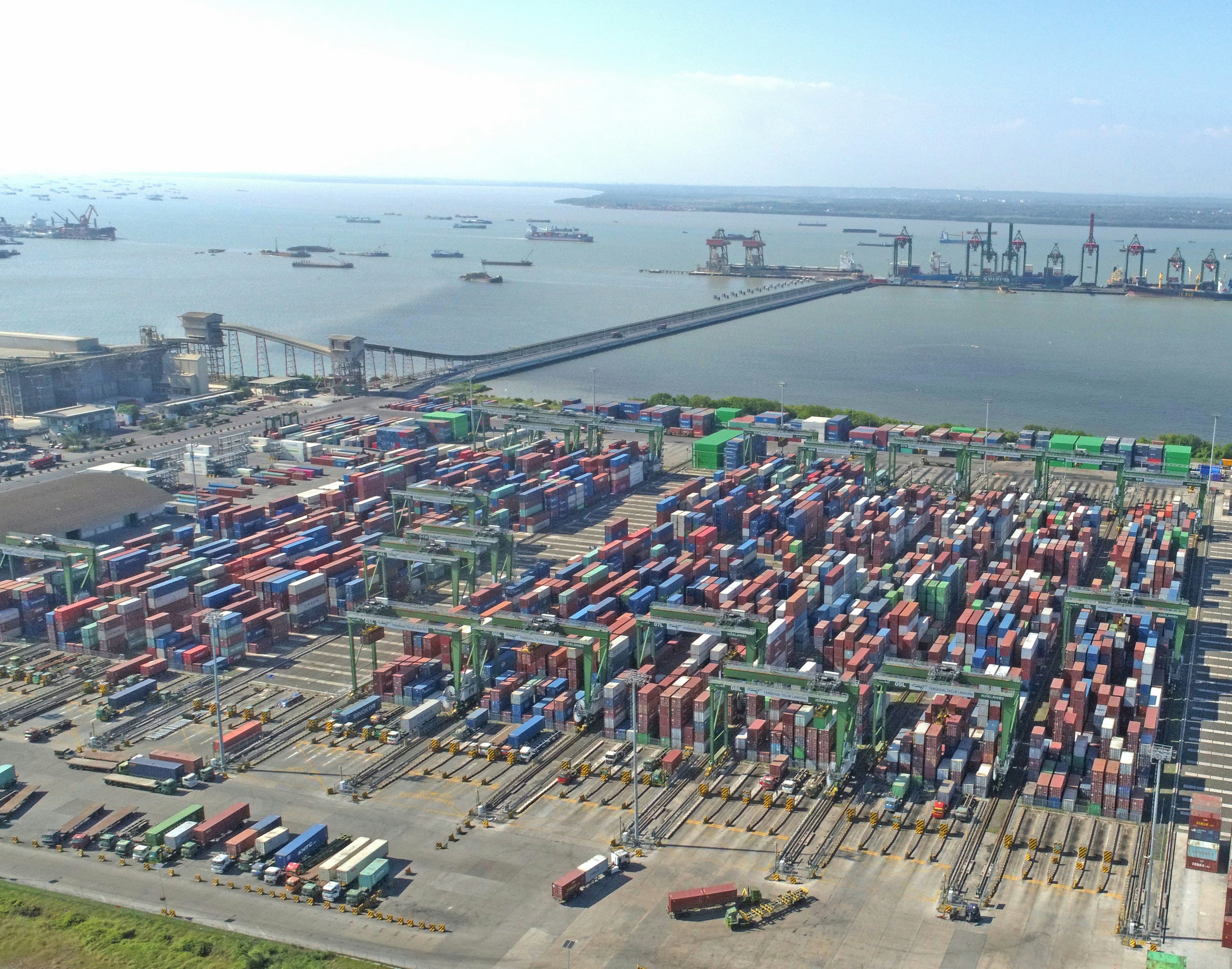 Global port logistics and shipping infrastructure for international trade